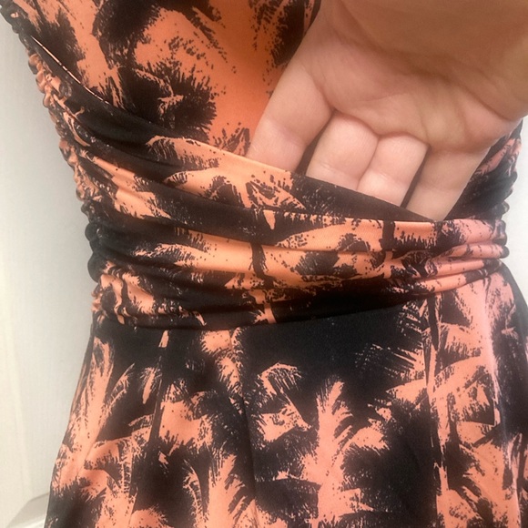 Guess Los Angeles Palm Trees Black Halter Romper Shorts with Halter Top - Picture 3 of 13